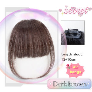 Korean Long Hair Wig with Air Bangs – 3D Headband Wig Hairpiece and Bangs in One