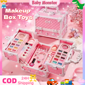 Makeup Set Toys Kids Makeup Toys Safe and Non-Toxic Makeup Kit for Kids Washable Makeup Toy Set with Real Cosmetic Box Pretend Play Makeup Beauty Set Toys for Girl