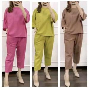 Cozie Set (top+pants) Setelan One Set Wanita Korean Style Viral Trend Kekinian