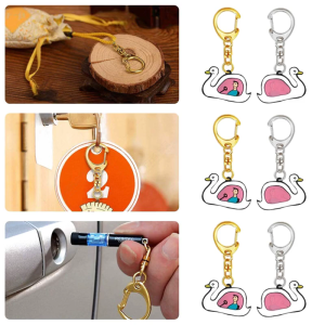 10 Pcs Gold/Silver Keychain Hooks with for Key Rings Keychain Clip Hooks with Rings Making Make Your Own for Key