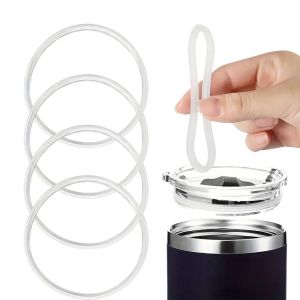 NOBLELUX 1/4pcs Great Sealing Effect Tumbler Lid Gasket Waterproof Silicone Cup Lid Tool Universal 16oz  20oz Travel Mug Cup Leak-proof Gasket