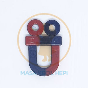 (Per 5pcs) Magnet Mainan Edukasi 4 pcs Magnet U / Batang / Lingkaran Praktek Sekolah IPA