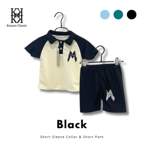 Keance Classic Summer Fashion Style Polo Short Sleeve T-shirt and Short Pant Set 0-6y