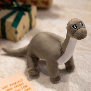 CUTE ELVES PP Cotton Green Triceratops Doll Velociraptor Tyrannosaurus Rex Dinosaurs Plush Pillow Baby Sleeping Toy Comfortable Simulation Stuffed Doll Birthday Gifts