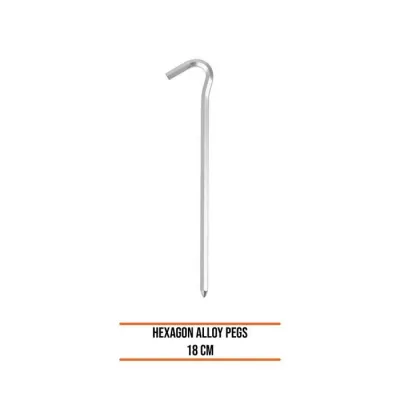 Pasak Aluminium Hexagon Alloy Pegs 18 cm Pasak Tenda Ringan Kuat dan Tahan Lama