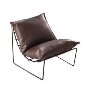 Miniature Dark Brown Alloy Armchair For Dollhouses Decors Metal Kids Collectible Model Furniture