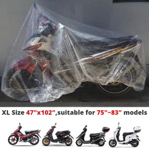Universal Motorcycle PE Transparent Cover Waterproof Outdoor Indoor Scooter Shelter Protection M/L/XL Motorcycle Cover For All Season