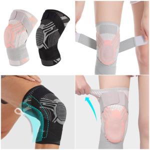 Adjustable Knee Support Brace with Spring Stabilizers Breathable Knees Patella Protectors for Men Women Fitness Running
