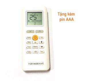 Remote Dùng Cho Máy Lạnh Midea Điều Khiển Điều Hòa Type: RG70E1/BREF Dòng MSMAIII_CRDN1 Kèm Pin AAA