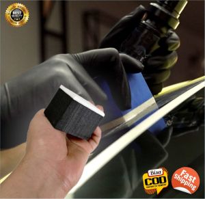 Glass Polish Pad Felt Block Scrub Aplikator Alat Poles Kaca Penghilang Jamur Waterspot Kaca Mobil Aquarium Autodetailing Premium Quality