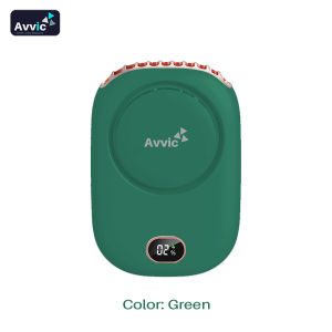 Avvic Kipas Angin Mini Premium DQ203 Portable Hanging Neck Fan 2000mAh  Rechargeable Battery Display