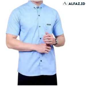Baju Kemeja Casual Polos Pria Dewasa Slimfit Lengan Pendek Cotton Oxford Premium