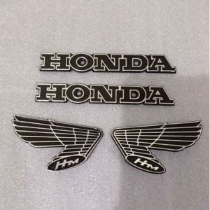 EMBLEM TANGKI SAYAP CB GLATIK LOGO TENGKI HONDA CB 100 S90 ALMUNIUM LAMBANG TANKI