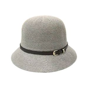 YAOO Simple Sun Protection Hats Breathable Beach Sun Hats French Style Caps Panama Hats UV Protection Caps Fisherman Hats Wide Brim Outdoor Straw Hats Women Sunscreen Hats PU Leather Belt Summer Bucket Hats