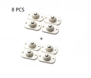 4 Counts Paste Type Universal 360 Degree Rotation Stainless Steel Stick On Self Adhesive Swivel Casters Pulleys Rollers Wheels