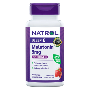Natrol Melatonin 5 mg. Fast Dissolve Tablets 250 Tablets(Exp:07/2027)