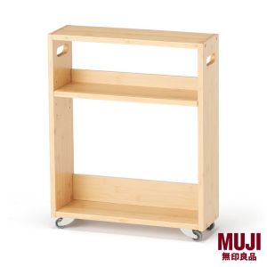 MUJI Bamboo Slim Wheeled Rack