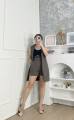CJ - SET #2155 CLAIRE CHECKED VEST WITH HW SHORTPANTS PREMIUM. 