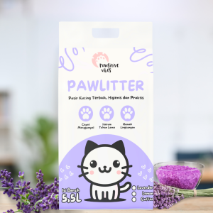 PAWLITTER Pasir Kucing Ukuran 55 Litter / 10 Litter - Cat Litter - Pasir Kucing Higienis Cepat Menggumpal Dan Mengering - Pasir Kucing Harum Tahan Lama - Pasir Kucing Ramah Lingkungan - Pasir Kucing Murah Berkualitas