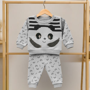 Setelan Sweater Jaket Bayi Anak Panjang PANDA HBc Size 6-18 Bulan ZPY60
