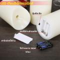 เทียนอิเล็กทรอนิกส์ เทียนไฟสะบัด เทียน LED แสงสีส้ม เปลวไฟกระพริบ. 