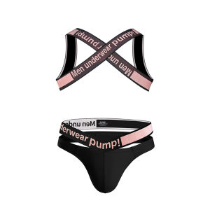 CMENIN ปั๊มแฟชั่นผ้าฝ้ายผู้ชายทองและเสื้อกล้ามชุดกางเกงในชายนุ่ม Stringi ชุดชั้นในชายจ็อกสแตรปกางเกง Cueca MP234+98