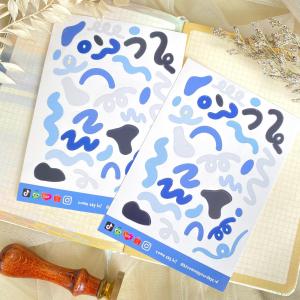 Stiker Confetti Deco / Stiker Dekorasi / Label Stiker Aesthetic Confetti Murah Sticker Rainbow Pelangi Pastel Pita Dekorasi warna pelangi anti air dekorasi scrapbook