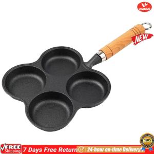 [VOF] 4-Hole Breakfast Burger Egg Pancake Maker Non Stick Egg Pancake Steak Cooking Pan Multifunction Hamburger Steak Pan for Gas Stove Induction Cooker