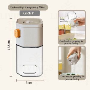 🧂2-in-1 Adjustable Salt & Spice Shaker – LIVING STORE Glass Dispenser Bottle Bekas Garam Rempah Dapur Stylish & Precise
