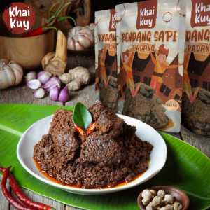 Rendang Daging Sapi Asli Padang Kemasan Siap Saji 150gr (khai kuy)