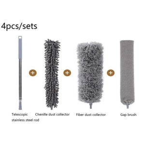 Microfiber Duster Kit For High Ceiling Cleaning With Extension Pole House Tool
