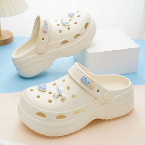 Free Shipping WomenS Thick-Soled Summer Outdoor Clogs Height-Increasing Closed-Toe Slip-On Sandals Non-Slip Beach Sandals