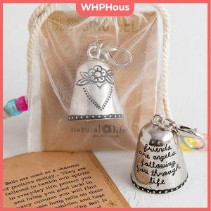 WHPHous Blessing Bell Friends Are Angels Ornament Blessing Bell Watch Over Me Crafts for Doors Vehicles and Bags or Keys