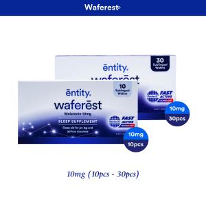 WaferiX WafeRest® Melatonin Sleep Aid Supplement (Insomnia Alleviate Jet Lag) 10/30 wafers