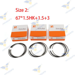 D722 Piston Rings Set 3 Cylinders For Kubota 67*2 2 2.8 & 67*1.5HK 1.5 3 67mm STD Engine Overhaul Rebuild Kit Parts