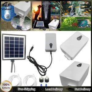 [Auto Vodool]6V 2W Solar Oxygen Pump Battery Powered Aquarium Oxygen Aerator Air Pump Solar Oxygenator for Outdoor Pool Pond