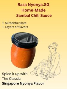 Rasa Nyonya.SG Sambal Chili Sauce 150ml | Homemade | Fresh Ingredients | Authentic Nyonya Flavor
