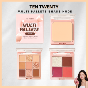 TEN TWENTY 6-in-1 Multi Palette 9 Color Eyeshadow Lip Tint Blush Contour Highlighter Waterproof Makeup Kit For Women