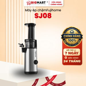 Máy Ép Chậm Mini Fujihome SJ08 (130W) - Máy Ép Trái Cây Cầm Tay Siêu Gọn Ép Kiệt Bã Giữ 97% Vitamin Chính Hãng