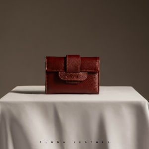 Alona Leather Marinka Wallet - Dompet Mini Lipat Wanita Kulit Sapi Asli