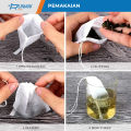Kantung Teh Tea Bag Filter 100pcs Saringan Teh Herbal Rempah 12x16cm. 
