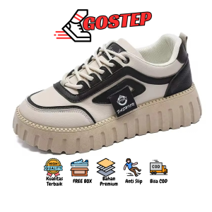 DILOOK C031 Sepatu Sneakers Keren Kekinian Wanita Sepatu Casual Cewek Trendy Sol Tebal