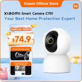 Xiaomi Smart Camera C701 | 8MP 4K Ultra HD Indoor Security Camera | AI Pet & Baby Monitoring | Physical Lens Shield | WiFi 6 | C701 Pro New Launch