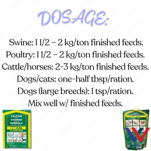 Cecical Powder Viddavet Premium Calcium + Vitamins + Minerals for livestock animals
