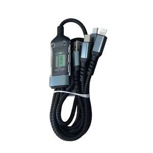 100W 3-in-1 Super Charging Cable 6A Micro USB Type C Fast Charger Type-C Data Cable for Samsung Android iOS Carry On