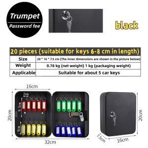 Security Office Combination Lock Storage Cabinet Metal Car Password Resettable Code Wall Mounted Organizer Key Safe Box