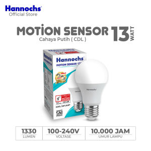 Hannochs LED Motion Sensor 13W Cahaya Putih - Putih Sensor Gerak