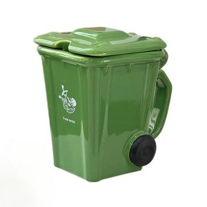 400ml Distinctive Trash Can Design Mug Trendy Office Coffee Mugs Creative Garbage Trash Can Shape Coffee Milk Cups2026