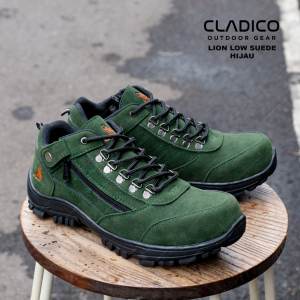 SEPATU SAFETY PRIA RESLETING SEPTI UJUNG BESI KULIT PU NEW MODEL PRODUK CLADICO LION LOW SUEDE TERBARU