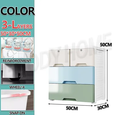 LifeStow Drawer Cabinet Durabox Plastic Wardrobe With Wheels Clothes Storage Organizer Megabox